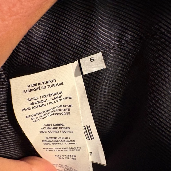 Helmut Lang tuxcedo blazer black size 6 - Picture 2 of 4
